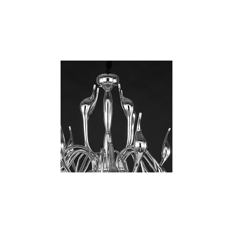 Lámpara de araña moderna de 18 luces G4 con acabado cromado