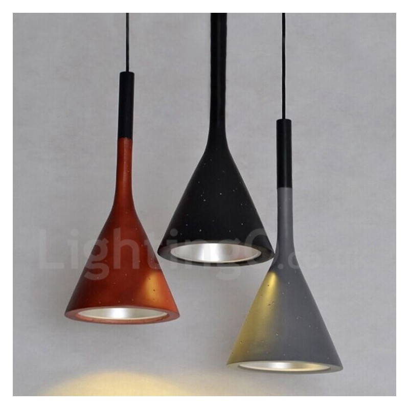Lámpara colgante de hormigón vintage de 1 luz