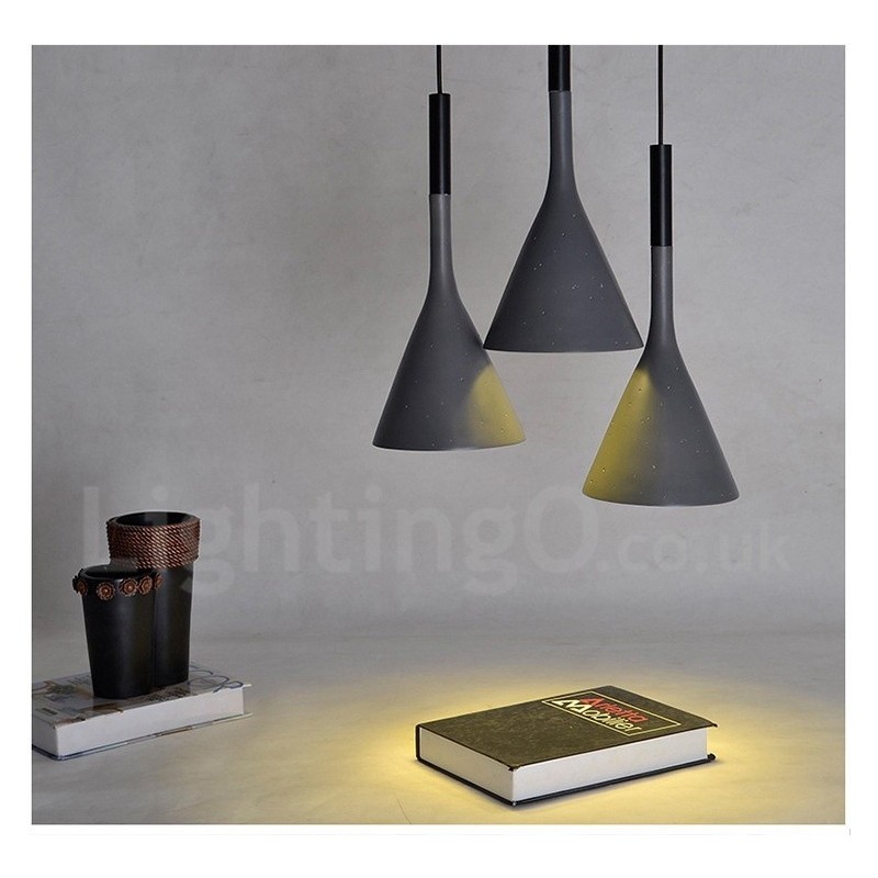 Lámpara colgante de hormigón vintage de 1 luz