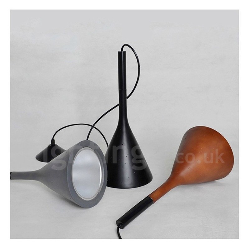 Lámpara colgante de hormigón vintage de 1 luz