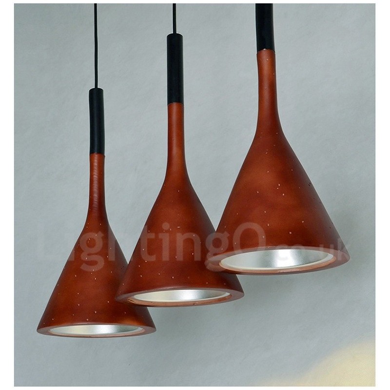 Lámpara colgante de hormigón vintage de 1 luz