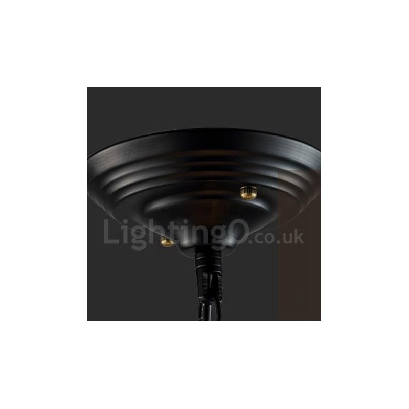Lámpara colgante vintage de metal con 6 luces y globo