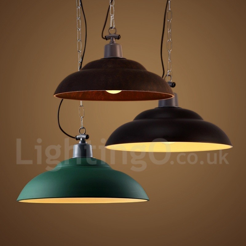 Lámpara colgante retro vintage de 1 luz