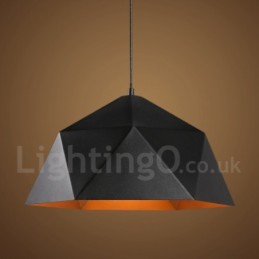 Lámpara colgante moderna contemporánea de 1 luz negra