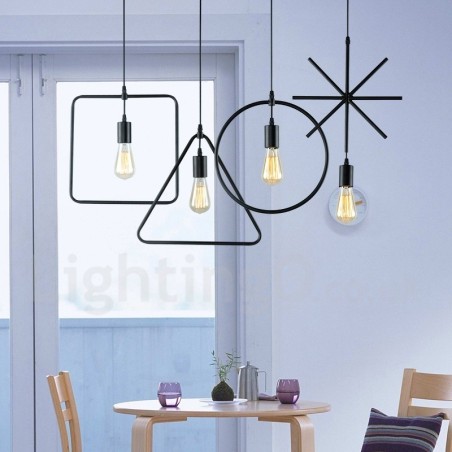 Lámpara colgante moderna contemporánea de metal de 1 luz Lámpara colgante moderna contemporánea de metal de 1 luz