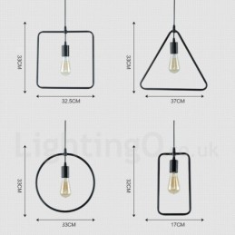 Lámpara colgante moderna contemporánea de metal de 1 luz