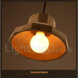Lámpara colgante de una sola luz de hormigón contemporánea moderna
