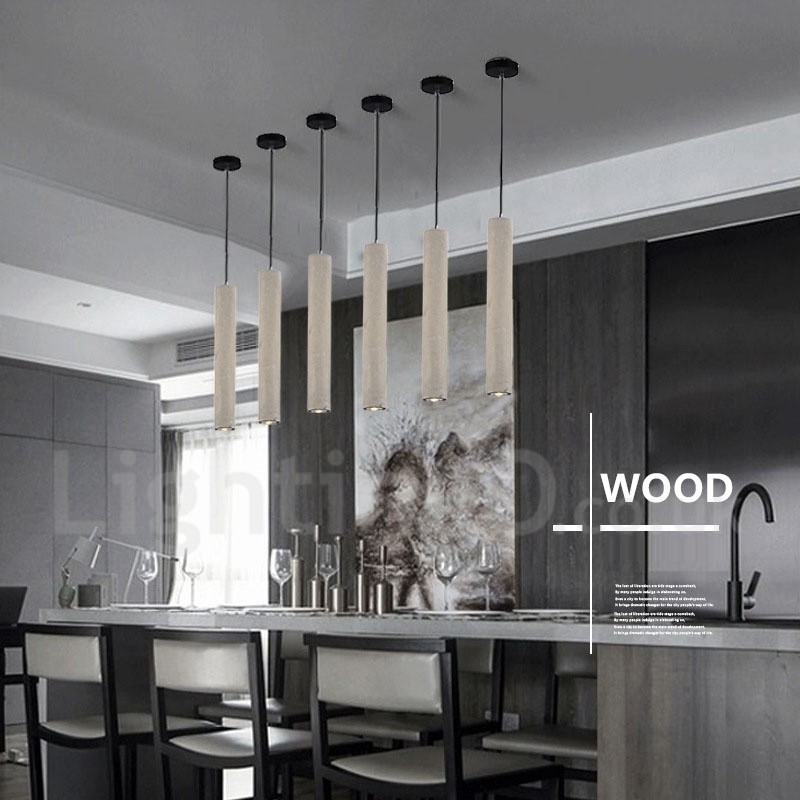 Lámpara colgante de hormigón moderna y contemporánea de 1 luz