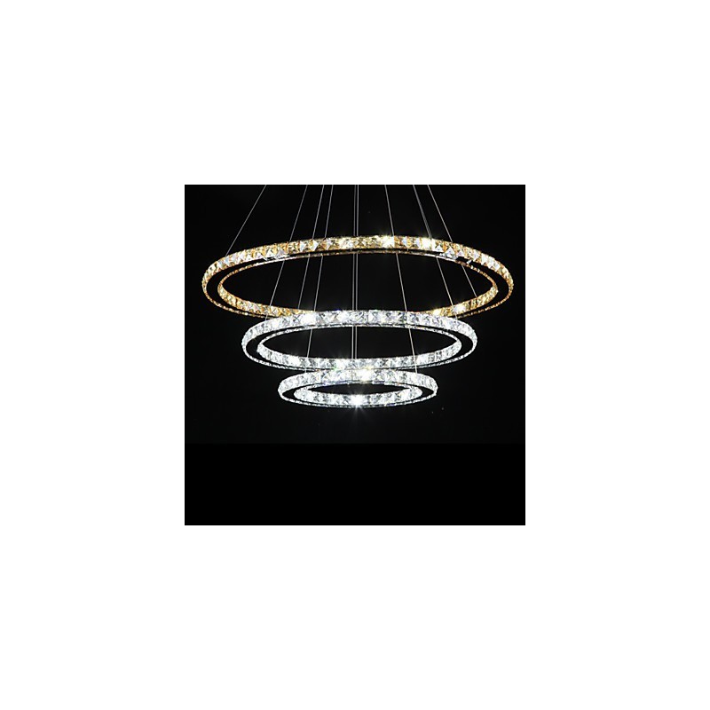 Lámparas de techo con anillo de cristal estilo moderno