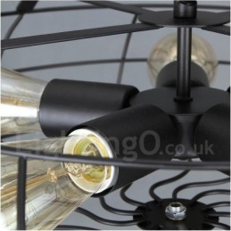Lámpara colgante retro vintage de 5 luces