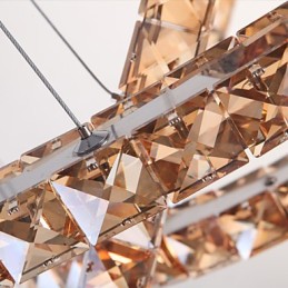 Lámparas de techo con anillo de cristal estilo moderno