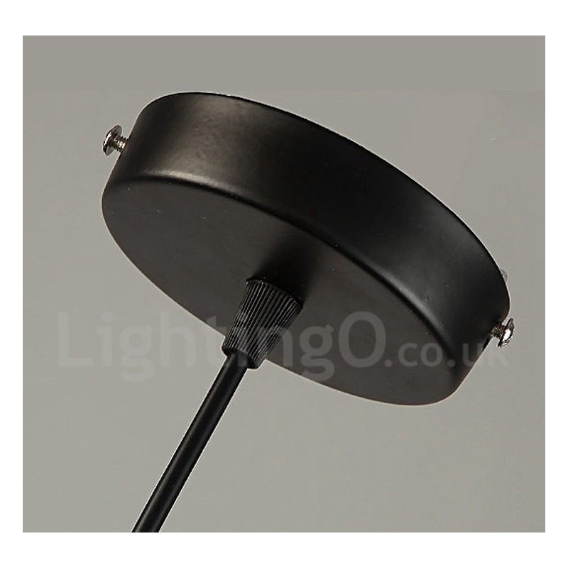 Lámpara colgante retro vintage de metal de una luz