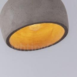 Lámpara colgante de una sola luz de hormigón de madera vintage retro