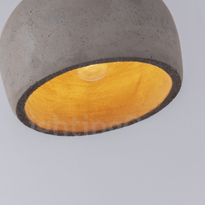 Lámpara colgante de una sola luz de hormigón de madera vintage retro
