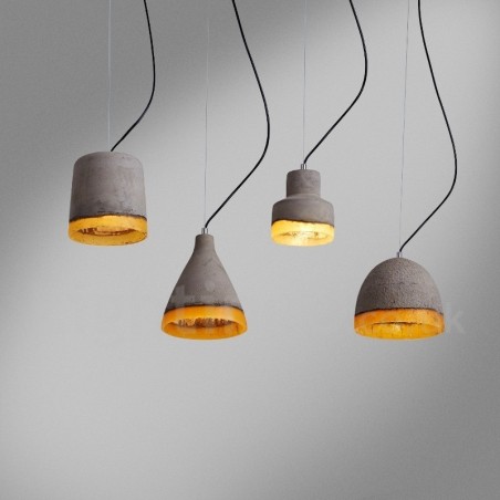 Lámpara colgante de hormigón contemporánea moderna de 1 luz Lámpara colgante de hormigón contemporánea moderna de 1 luz