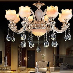Lámpara colgante de jade de estilo europeo Lámpara colgante de cristal