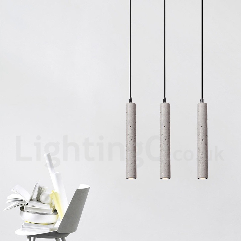 Lámpara colgante de hormigón contemporánea moderna de 1 luz