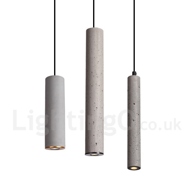 Lámpara colgante de hormigón contemporánea moderna de 1 luz