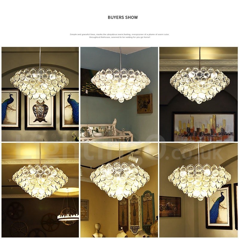 Lámpara colgante contemporánea moderna de lujo de 1 luz