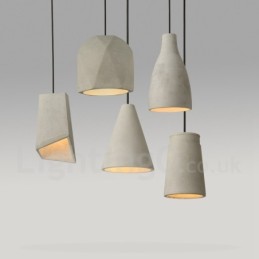 Lámpara colgante de hormigón de 1 luz