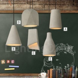 Lámpara colgante de hormigón de 1 luz