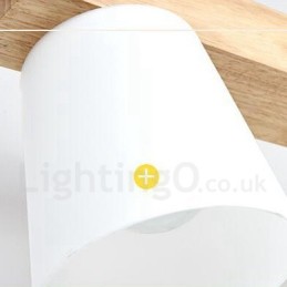 Lámpara colgante de madera contemporánea moderna de 5 luces