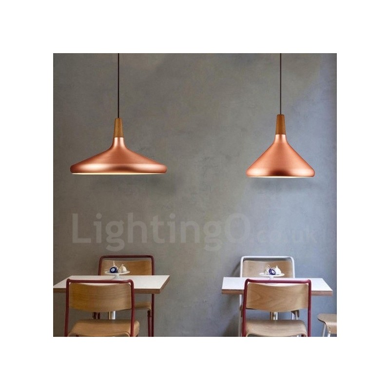 Lámpara colgante moderna contemporánea de metal de 1 luz