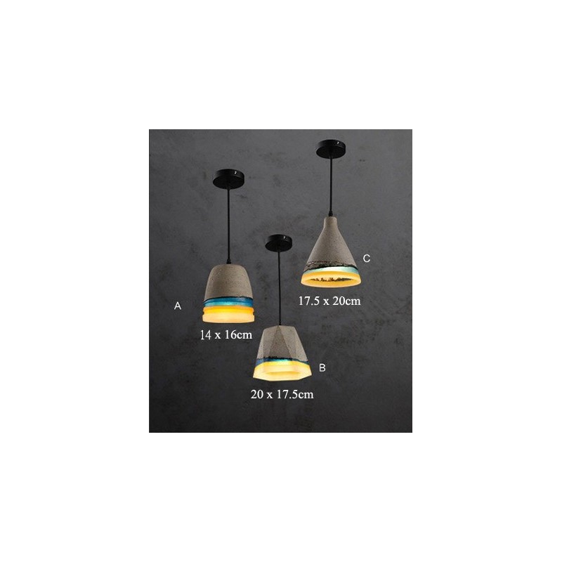 Lámpara colgante de hormigón vintage