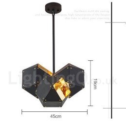 Lámpara colgante contemporánea moderna de 3 luces