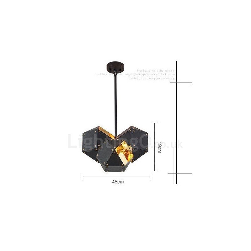 Lámpara colgante contemporánea moderna de 3 luces