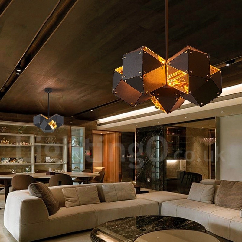 Lámpara colgante contemporánea moderna de 5 luces
