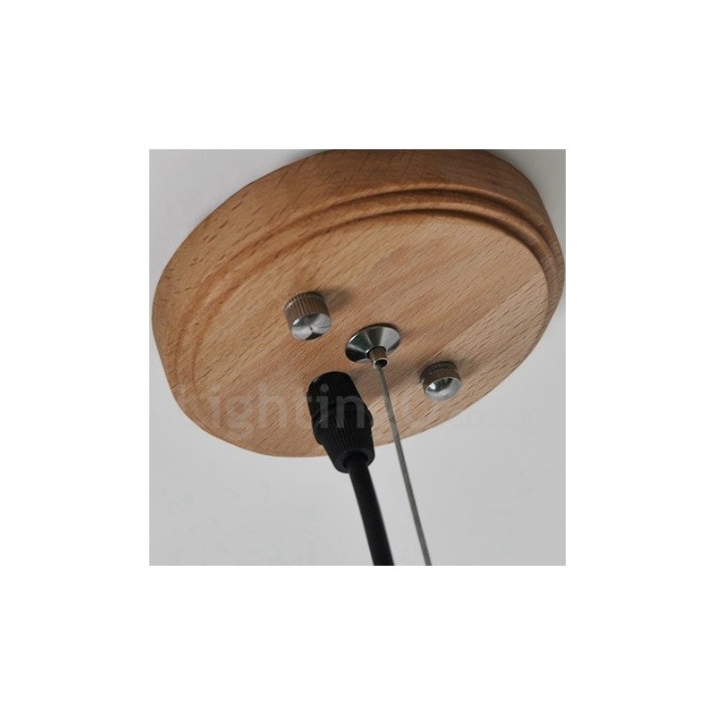 Lámpara colgante moderna contemporánea de madera de 3 luces