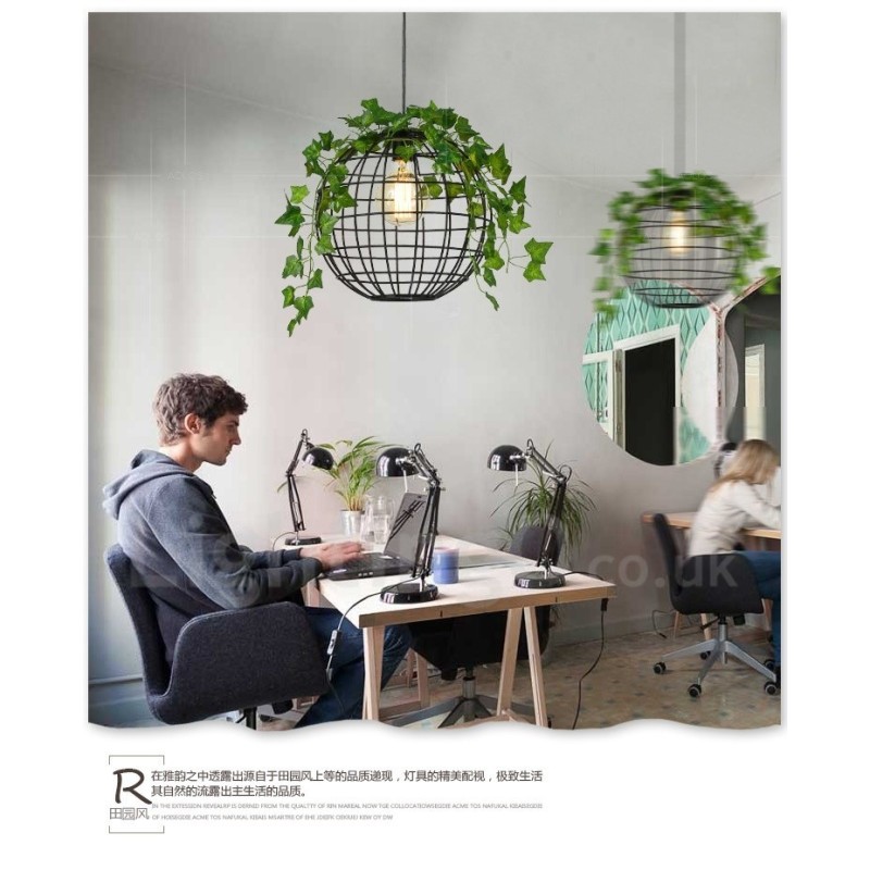 Lámpara colgante estilo globo vintage de estilo campestre