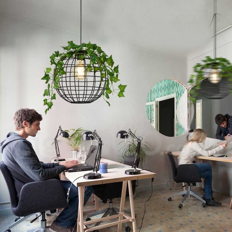 Lámpara colgante estilo globo vintage de estilo campestre