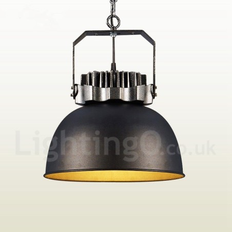 Lámpara colgante vintage de metal estilo country negro Lámpara colgante vintage de metal estilo country negro
