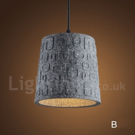 Lámpara colgante retro vintage de hormigón de una luz Lámpara colgante retro vintage de hormigón de una luz