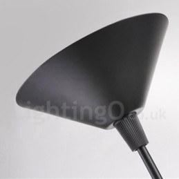 Lámpara colgante retro vintage de 1 luz con forma de sombrero de metal negro