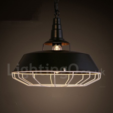Lámpara colgante retro vintage de metal de una luz Lámpara colgante retro vintage de metal de una luz