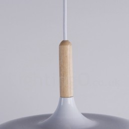 Lámpara colgante moderna contemporánea de madera y metal