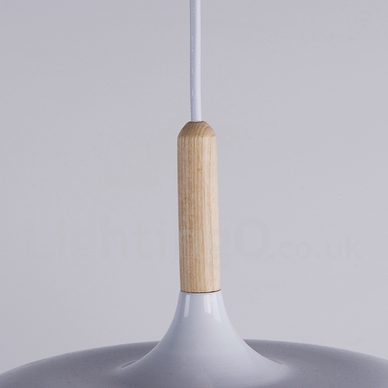 Lámpara colgante moderna contemporánea de madera y metal