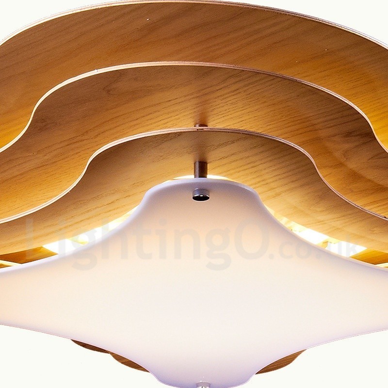 Lámpara empotrada de madera
