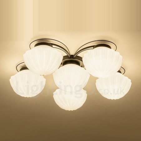 Lámpara de araña integrada rústica de 6 luces Lámpara de araña integrada rústica de 6 luces