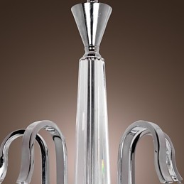 Lámpara de araña moderna contemporánea de cristal galvanizado