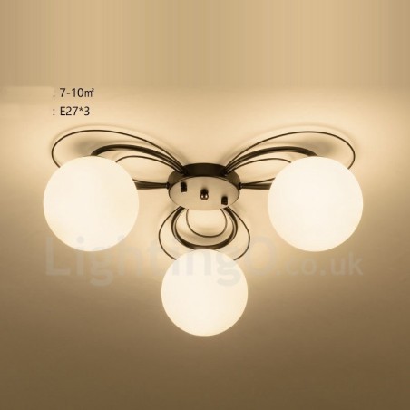 Lámpara de araña integrada rústica de 3 luces Lámpara de araña integrada rústica de 3 luces