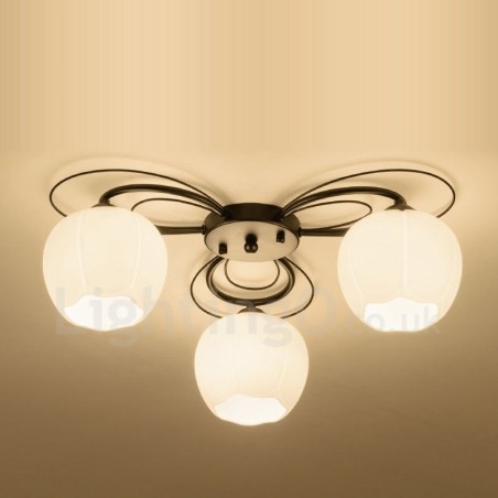 Lámpara de araña integrada rústica de 3 luces Lámpara de araña integrada rústica de 3 luces