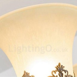 Lámpara de araña de metal integrada estilo rústico de 8 luces