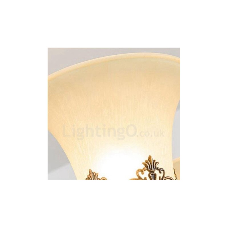 Lámpara de araña de metal integrada estilo rústico de 8 luces