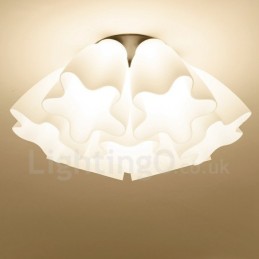 Lámpara de araña integrada rústica de 7 luces