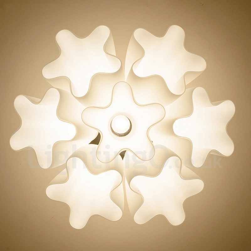 Lámpara de araña integrada rústica de 7 luces