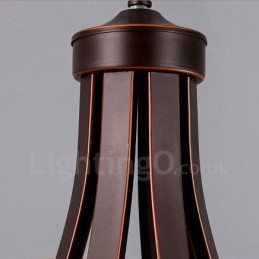 Lámpara de araña de metal integrada estilo rústico Lodge de 8 luces